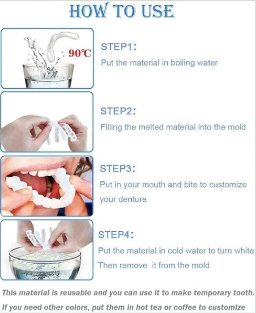 Instant and Confident on Smile Fit Flex Cosmetic Teeth Denture Teeth
